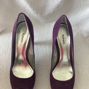 Purple Suede Pumps